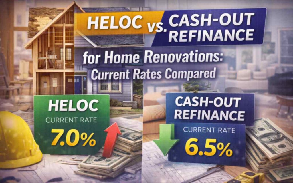 HELOC vs. Cash-Out Refinance for Home Renovations: Current Rates Compared 2026